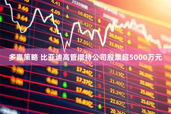 多赢策略 比亚迪高管增持公司股票超5000万元