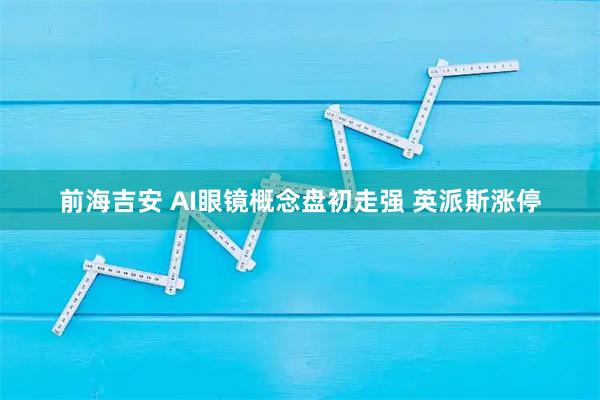 前海吉安 AI眼镜概念盘初走强 英派斯涨停